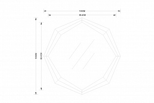 Зеркало настенное с 8ю гранями