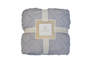 Покрывало "Квадро" 240х260см серое