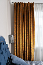 Портьера LATTICE 275х260см оранжевая 1 (превью)