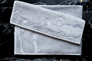 Полотенце «Мелодия» 100*150 серое 1 (превью)