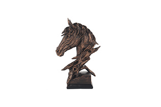 Статуэтка "Голова лошади" бронзовая