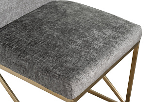 Стул шенилл серый/золото