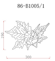 Бра «Листья» золотое 2 (превью)