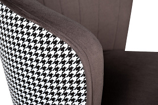 Стул барный велюровый серо-коричневый 5 (превью)