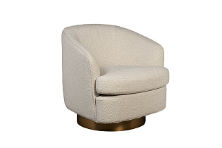 Кресло поворотное букле бежевое