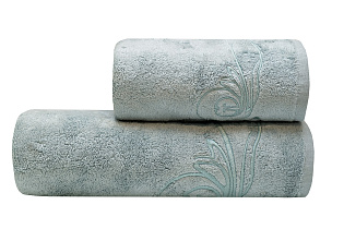 Полотенце "Лирика" 70*140 бирюзовое