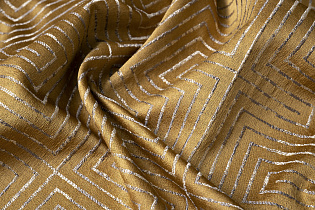 Ткань портьерная Глянец (GLOSS) горчичная