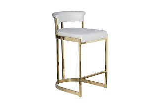 Стул барный светло-серый велюровый (золото) 2 (превью)