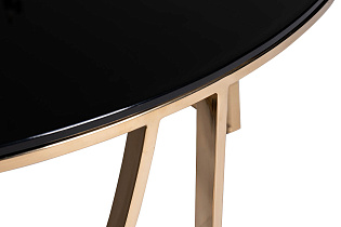 Стол журнальный с черным стеклом (золото) 2 (превью)