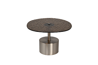 Столик журнальный с рельефным тонированным стеклом