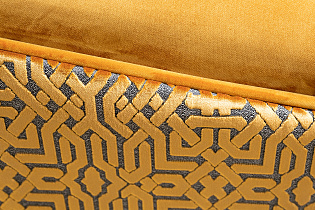 Диван Trevi трехместный раскладной оранжевый с кантом