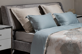 Пододеяльник "Нувола" 220х200см бирюзовый с принтом