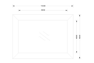 Зеркало прямоугольное в зеркальной раме 3 (превью)
