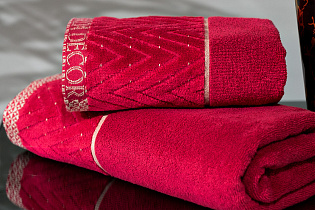 Полотенце «Орсетто» 50*90 бордовое 5 (превью)