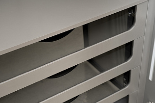 Шкаф Альто(Alto) двухдверный с выдвижными ящиками цвет серый кобальт