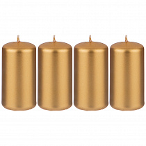 Набор из 4х свечей золотой металлик