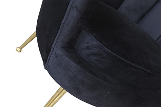Кресло велюровое черное