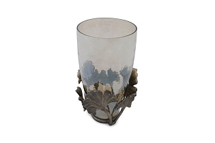 Ваза декоративная «Гинкго» из текстурированного стекла 1 (превью)