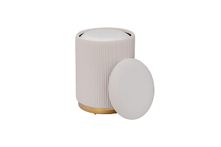 Набор из 2х пуфов светло-бежевый/золото