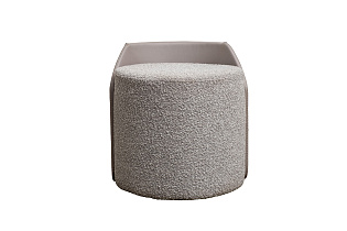 Пуф Bruno букле/искусственная кожа серый