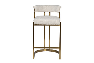 Стул барный букле бежевый/матовое золото