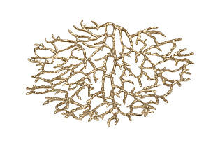 Блюдо декоративное Коралл (Coral) золотое