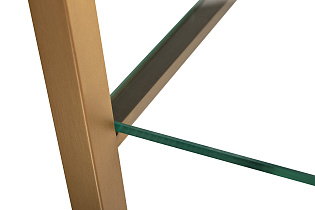 Стеллаж "Полусфера" прозр.стекло/золото