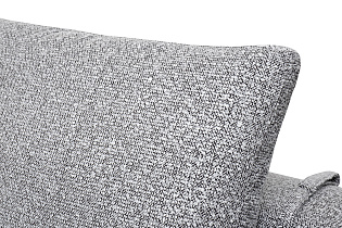 Диван Турин (Turin) трехместный с канапе раскладной черно-серый