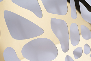 Стол обеденный прозрачное стекло/золото