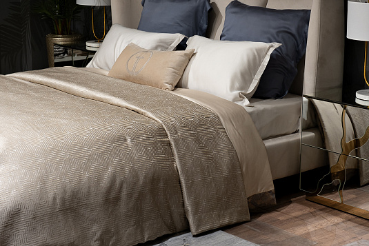 Покрывало Глянец (Gloss) 260х260см бежевое