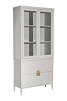 Шкаф-витрина с 2-мя стеклянными фасадами бежевый