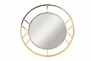 Зеркало круглое в металлической раме (золото)