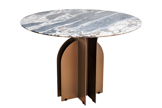 Стол обеденный "Сапфир" серый мрамор