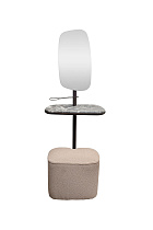 Зеркало с полкой и пуфом