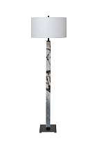 Торшер мраморный с белым абажуром