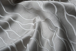 Ткань портьерная АЖУР (MESH) голубая