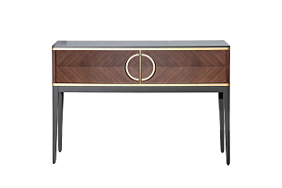 Консоль с 2-мя ящиками темный шпон