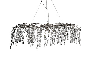 Люстра со стеклянными подвесами цвет хром 1 (превью)