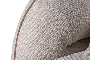 Диван Амели (Amelia) трехместный букле светлый с бежевым кантом