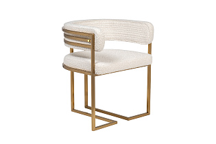 Стул букле бежевый/матовое золото