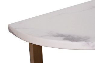 Консоль Жемчужно-Белый (Pearl White) белая/матовое золото