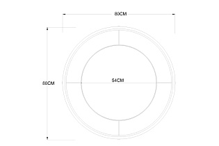 Зеркало круглое в металлической золотой раме
