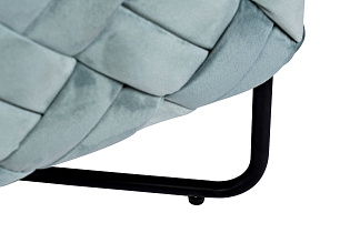 Пуф из плетеного велюра мятный 4 (превью)