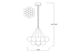 Светильник подвесной Globo матовое стекло/золото