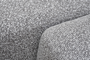 Диван Турин(Turin) трехместный с канапе раскладной черно-серый