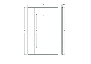 Зеркало прямоугольное в золотой раме