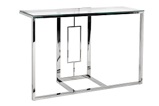 Консоль прозрачное стекло/хром
