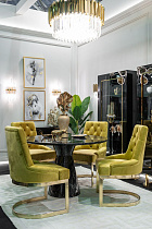 Стул на металлическом каркасе оливковый 7 (превью)