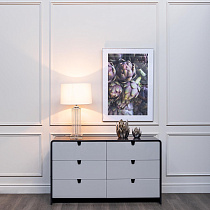 Лампа настольная стеклянная (светло-серый абажур) 4 (превью)