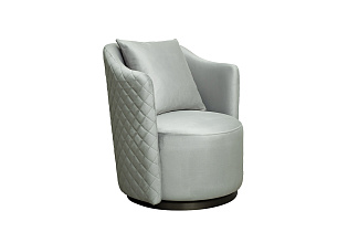 Кресло Verona вращающееся велюровое мятное/бронза